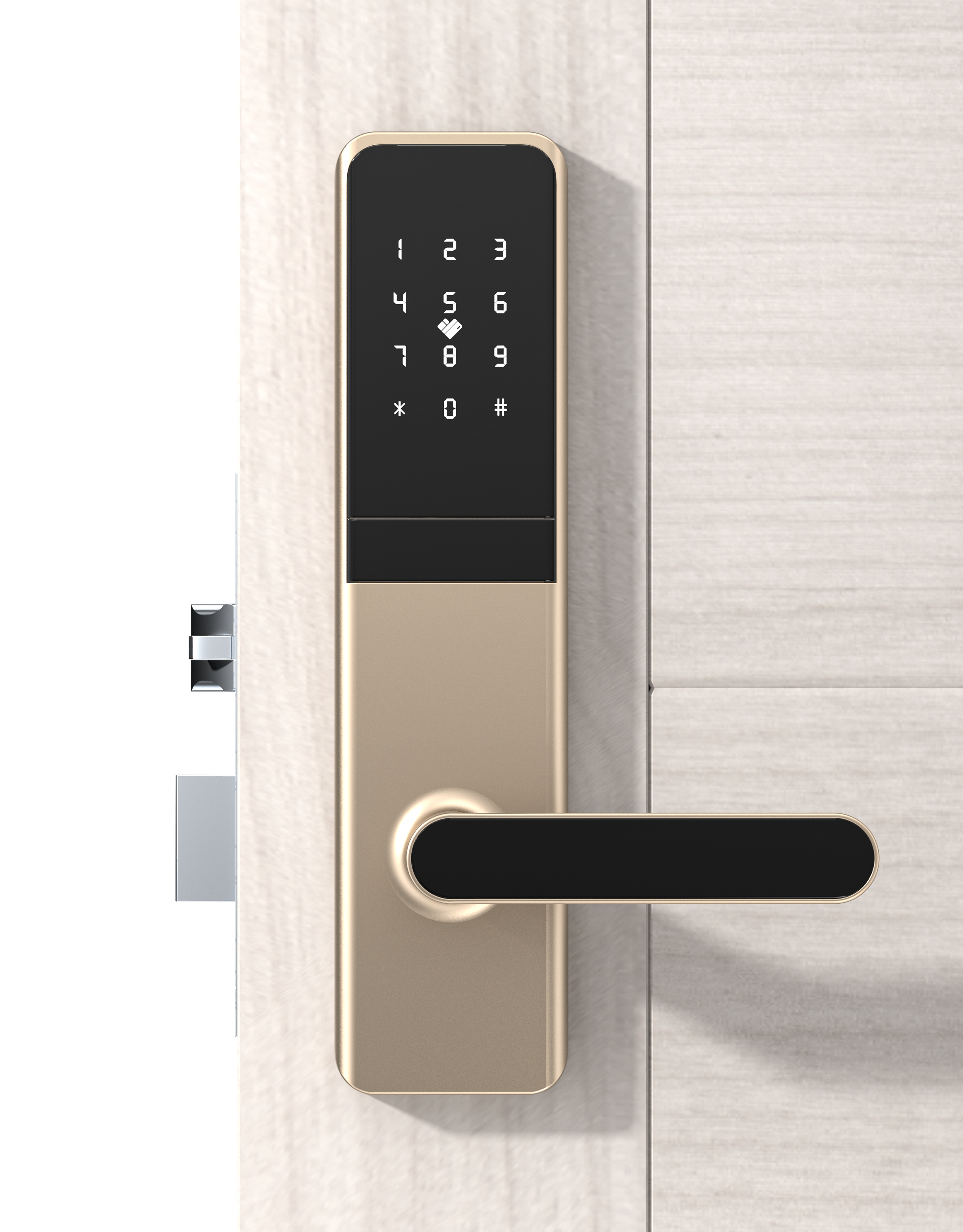 Smart Nest pametna hotelska brava H2 sa šifrom i karticom bronze