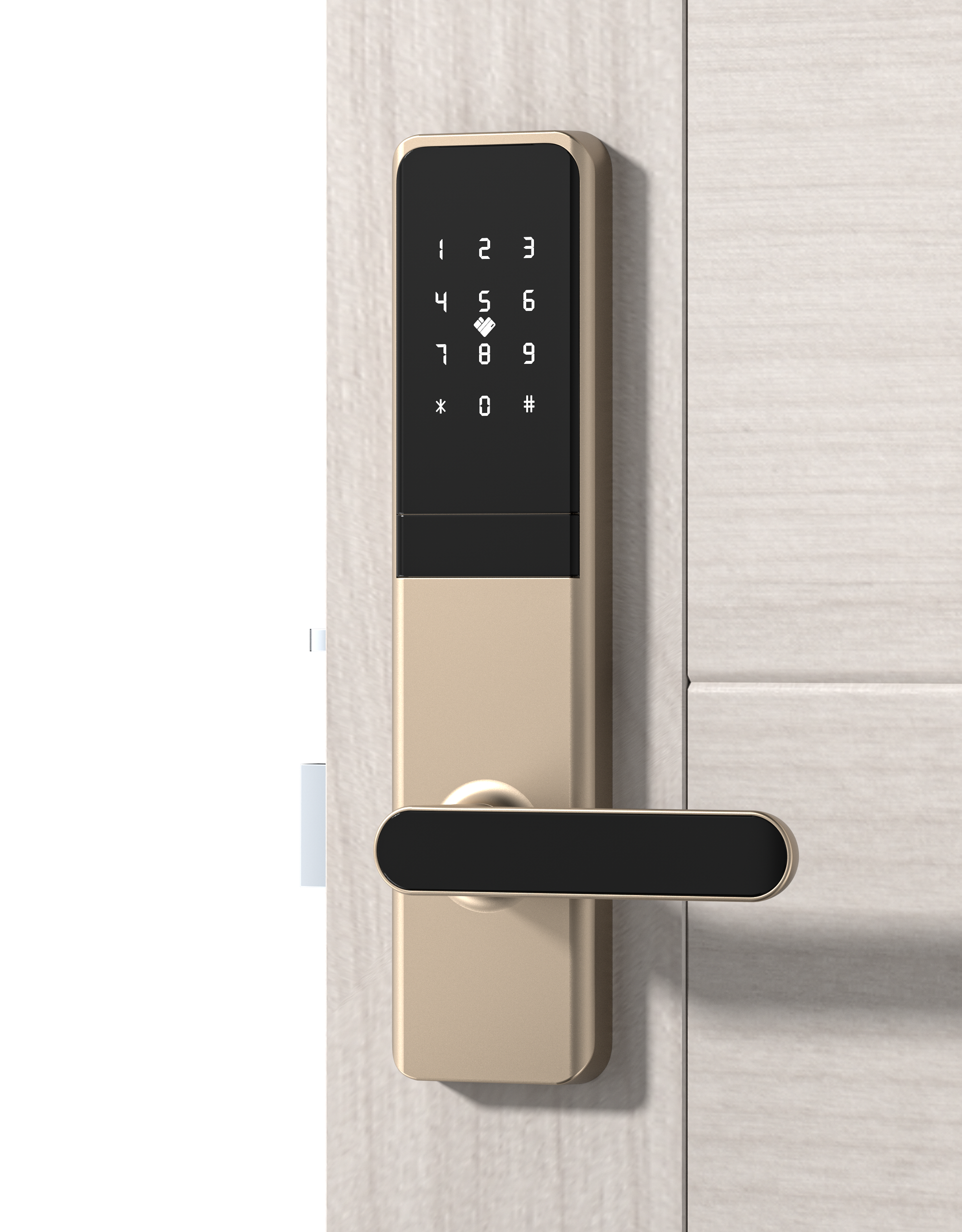 Smart Nest pametna hotelska brava H2 sa šifrom i karticom bronze - Image 2