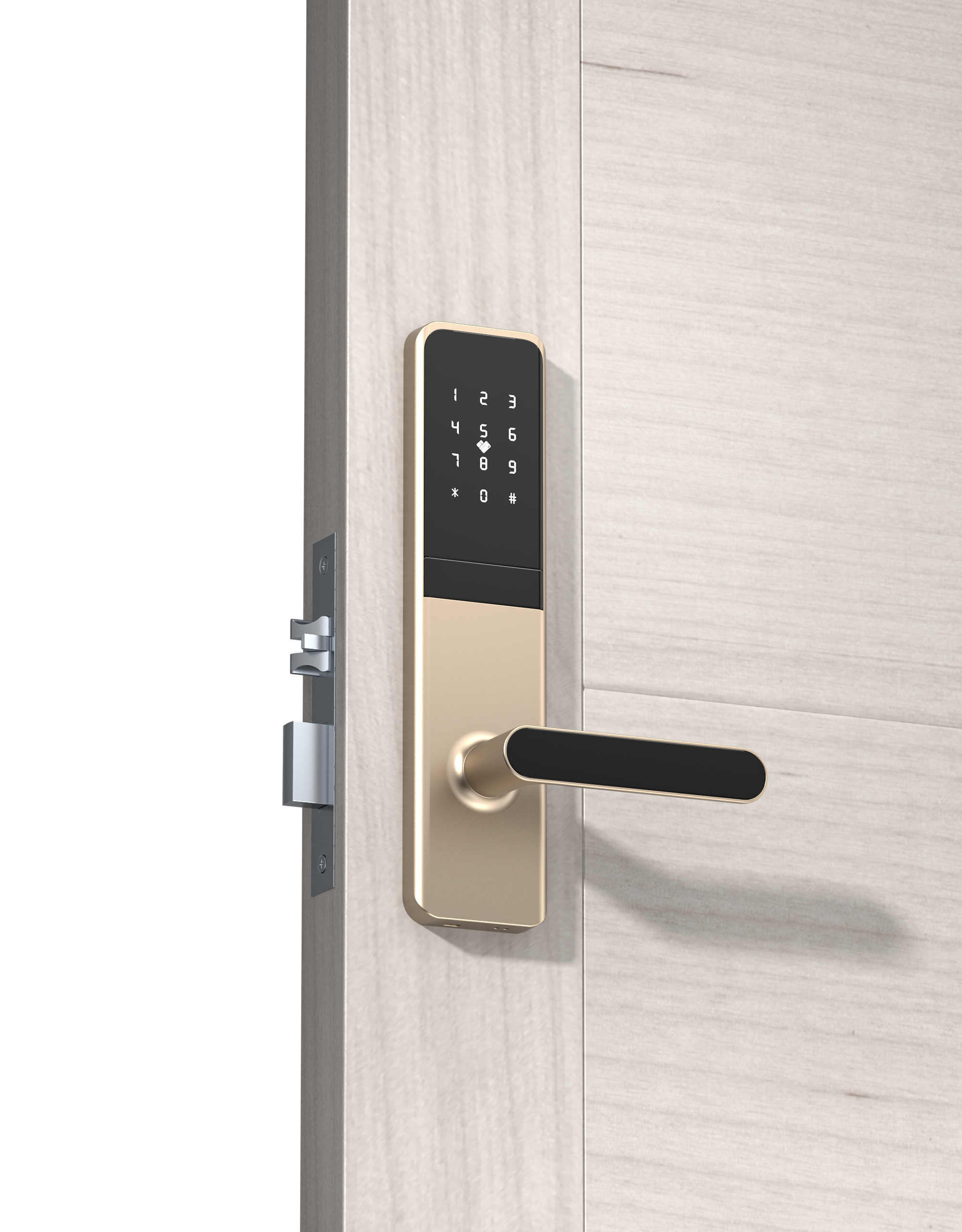 Smart Nest pametna hotelska brava H2 sa šifrom i karticom bronze - Image 4