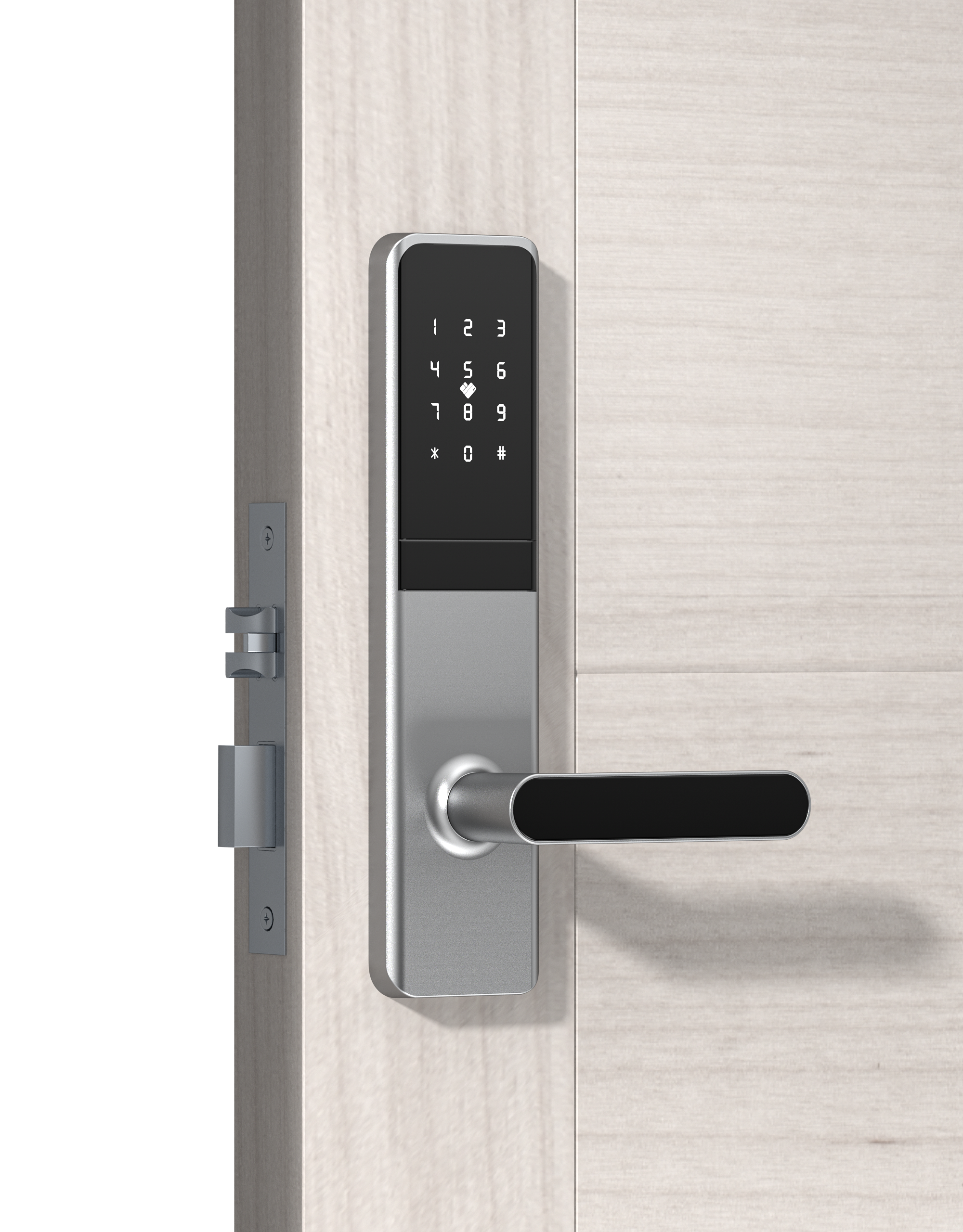 Smart Nest pametna hotelska brava H2 sa šifrom i karticom silver - Image 2