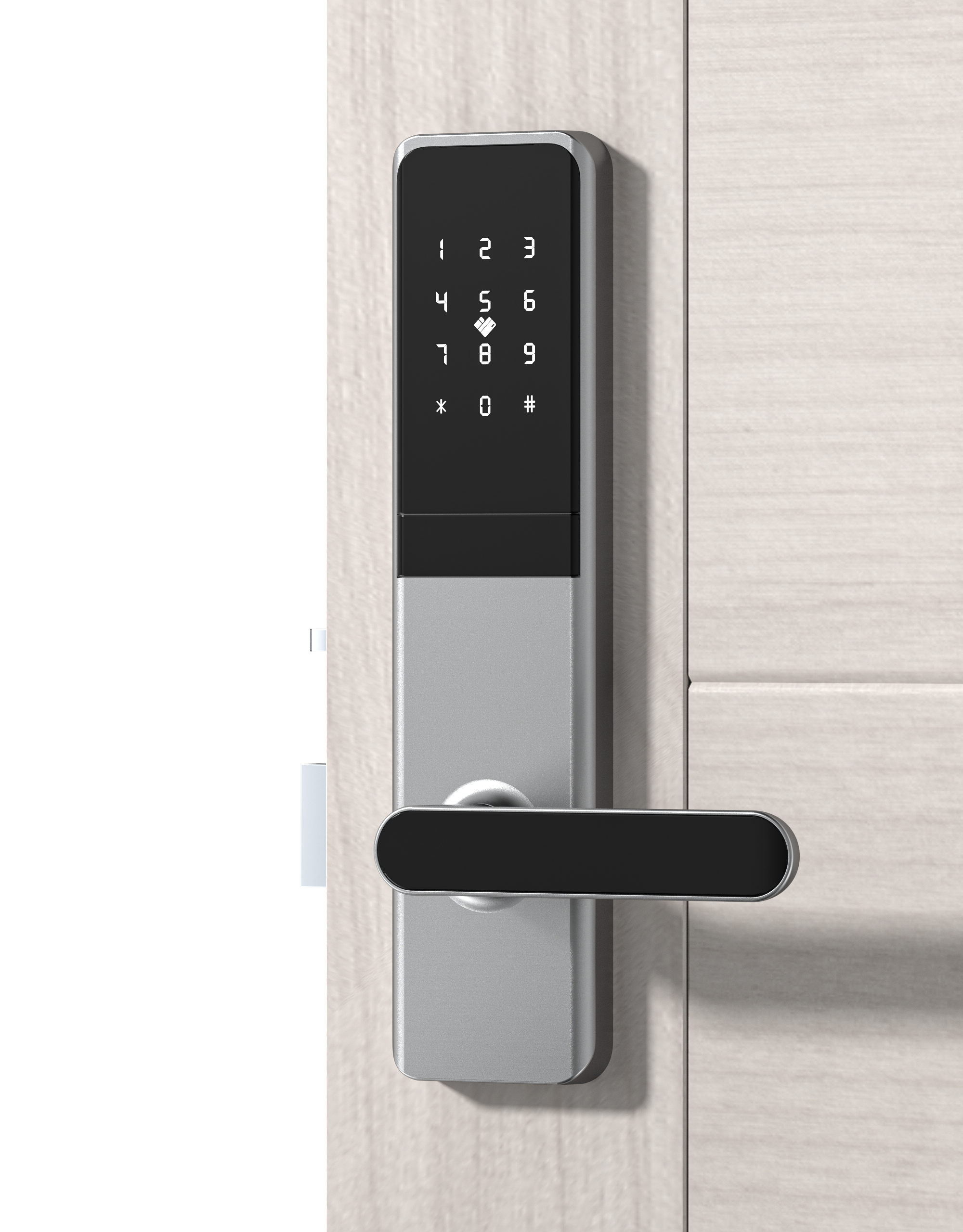 Smart Nest pametna hotelska brava H2 sa šifrom i karticom silver - Image 3