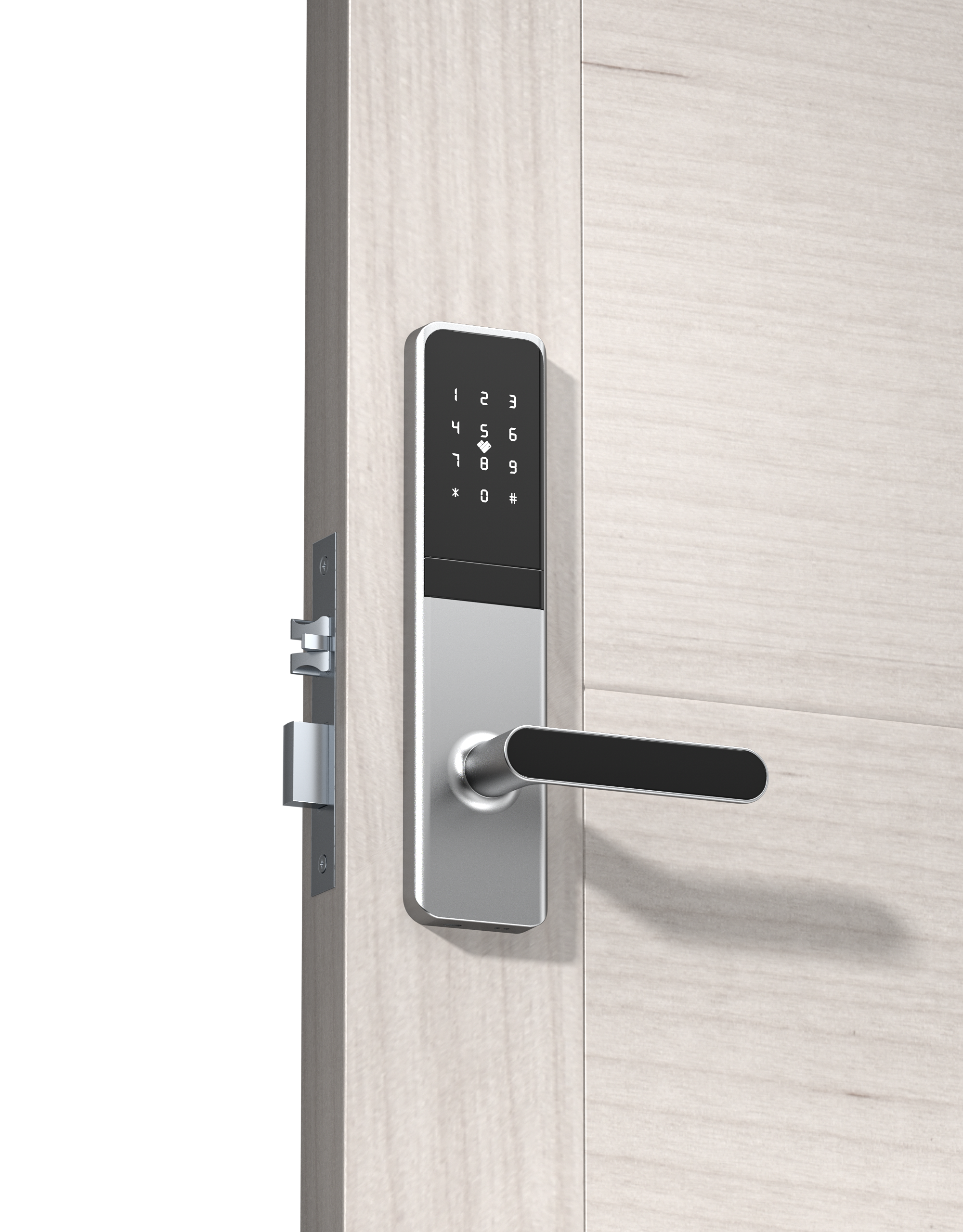 Smart Nest pametna hotelska brava H2 sa šifrom i karticom silver - Image 4