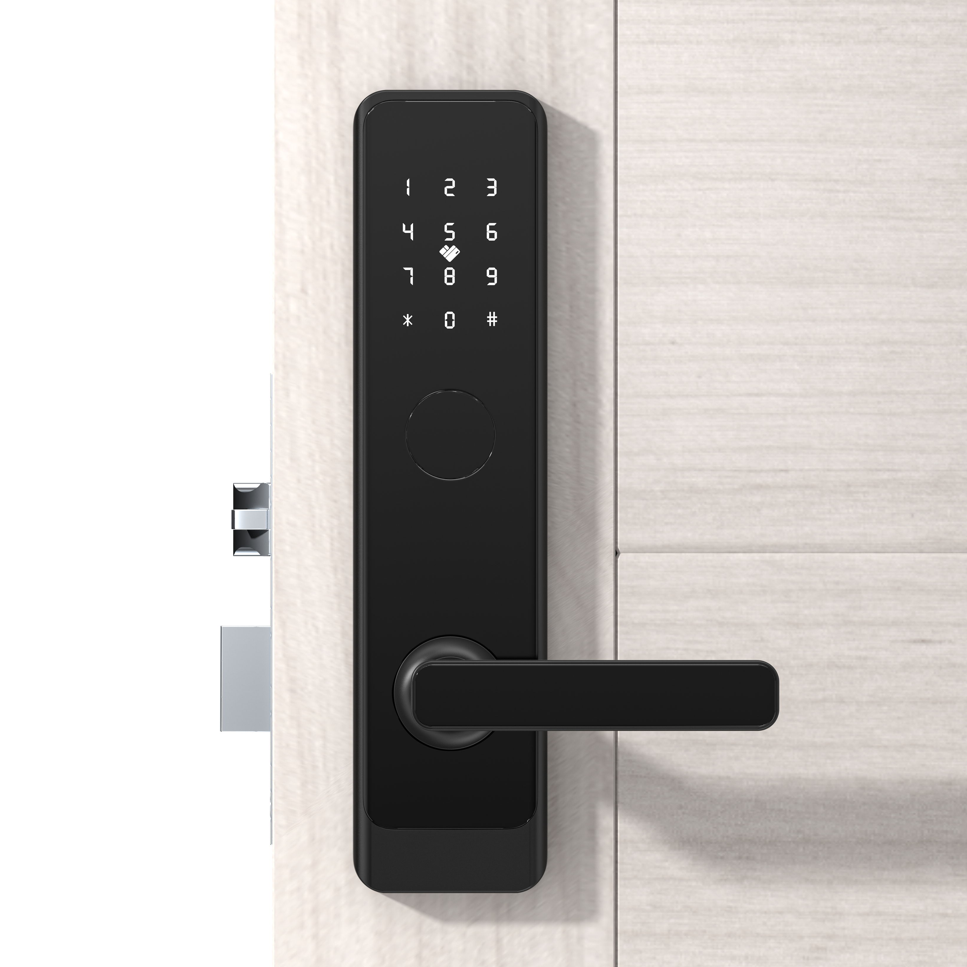 Smart Nest pametna hotelska brava H3 sa šifrom i karticom crna